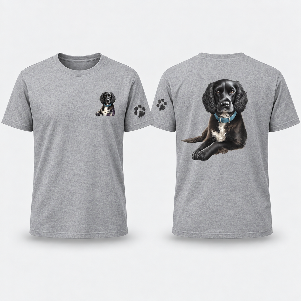 PET PORTRAIT Tshirt A4 Image (Back) AND Lapel