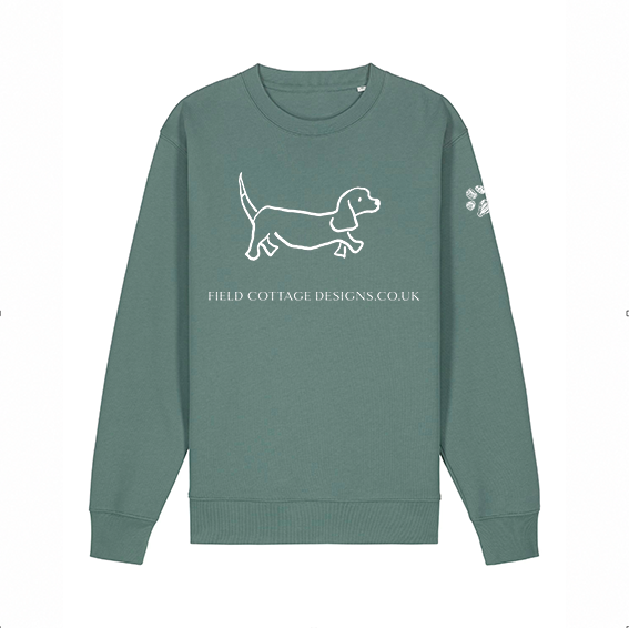CUTOMISED WALKING THE DOG CREW A4 Image (Front) &Paw (sleeve) image 1