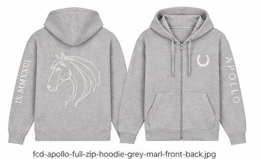 Custom-Made Equine Full-Zip Hoodie — Personalised Horse Outline