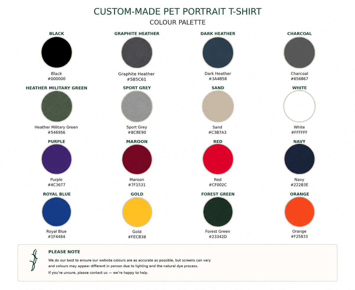 Custom-Made Pet Portrait T-Shirt — A4 Front + Paw Sleeve image 7