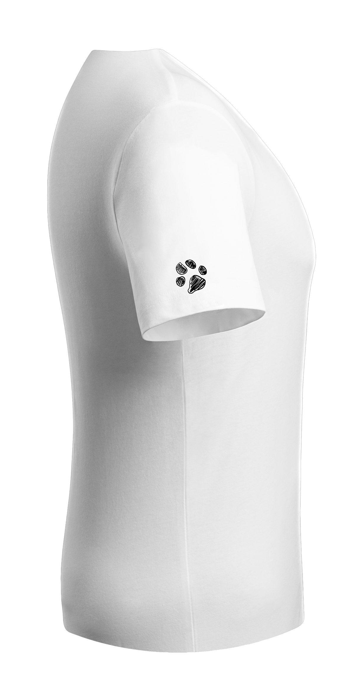 Custom-Made Pet Portrait T-Shirt — A4 Front + Paw Sleeve image 2