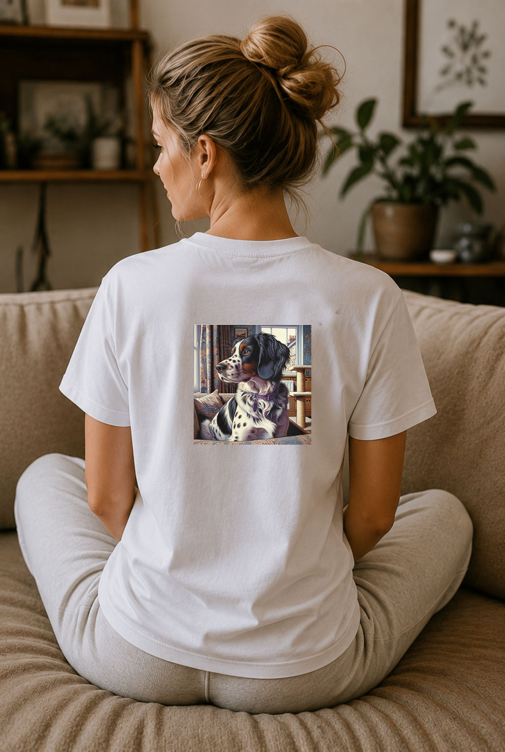 Custom-Made Pet Portrait T-Shirt — Back Portrait ONLY image 0