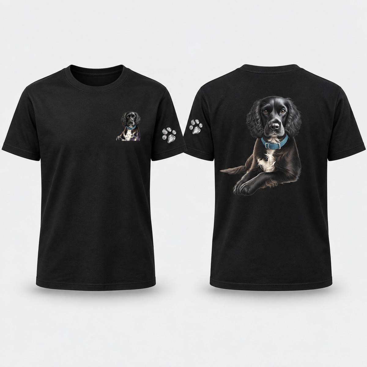 PET PORTRAIT Tshirt A4 Image (Back) AND Lapel