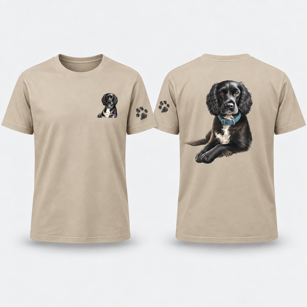 PET PORTRAIT Tshirt A4 Image (Back) AND Lapel