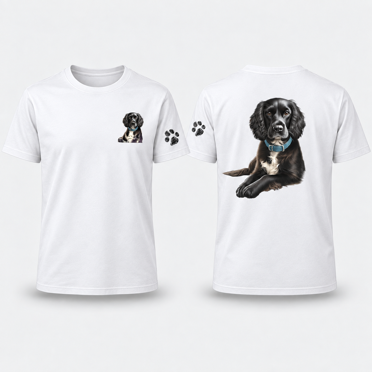 PET PORTRAIT Tshirt A4 Image (Back) AND Lapel