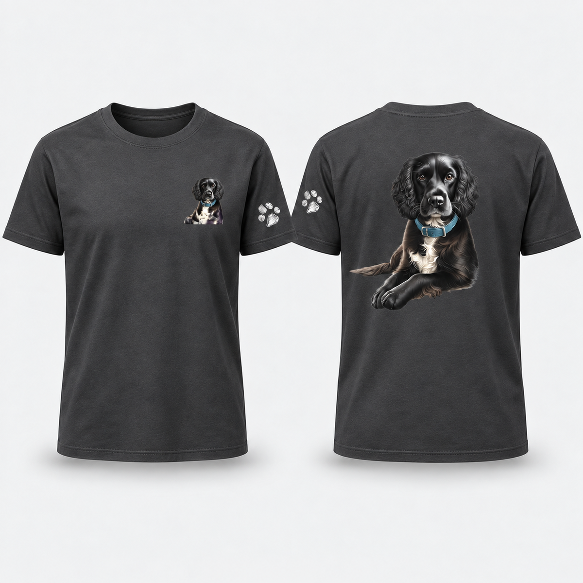 PET PORTRAIT Tshirt A4 Image (Back) AND Lapel