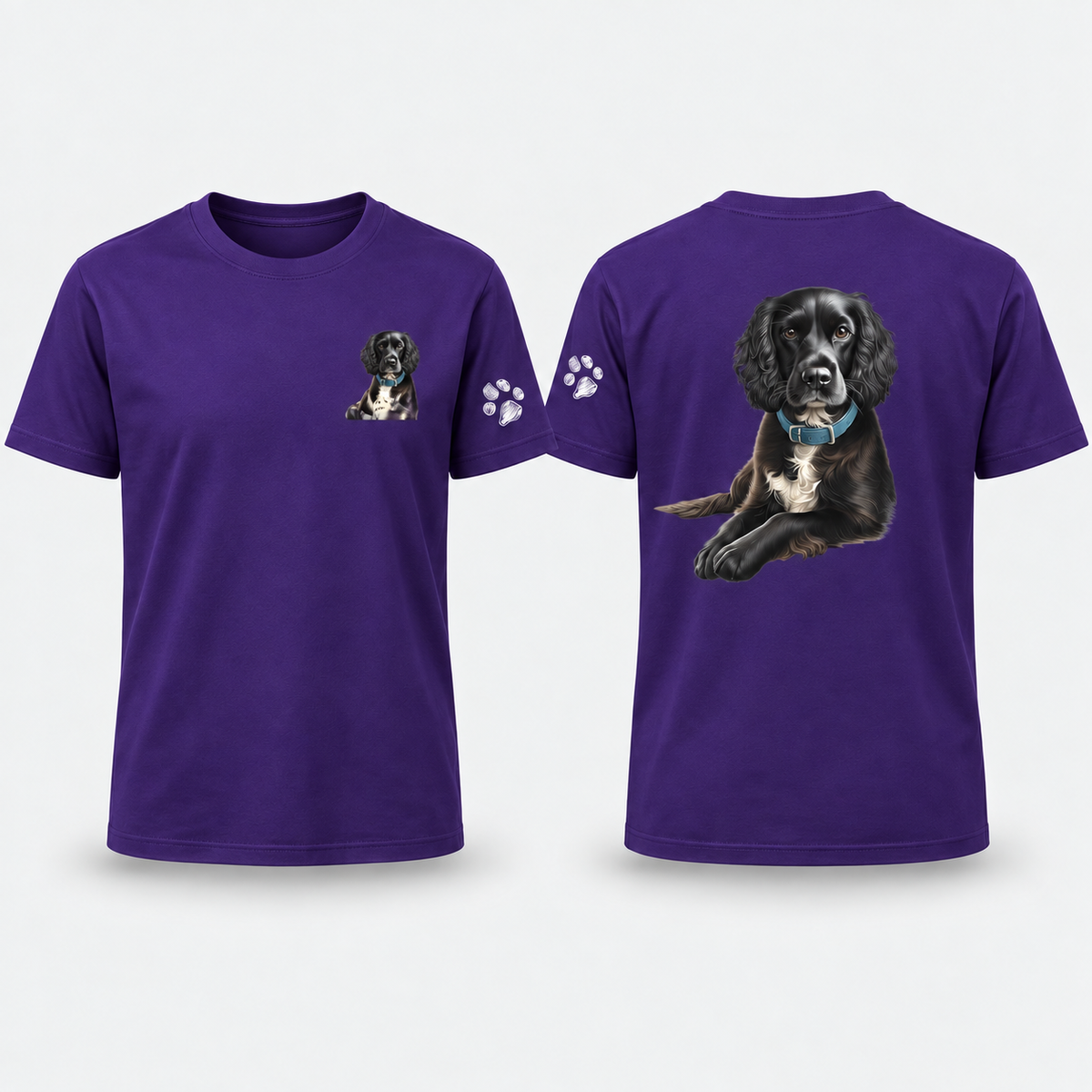 PET PORTRAIT Tshirt A4 Image (Back) AND Lapel