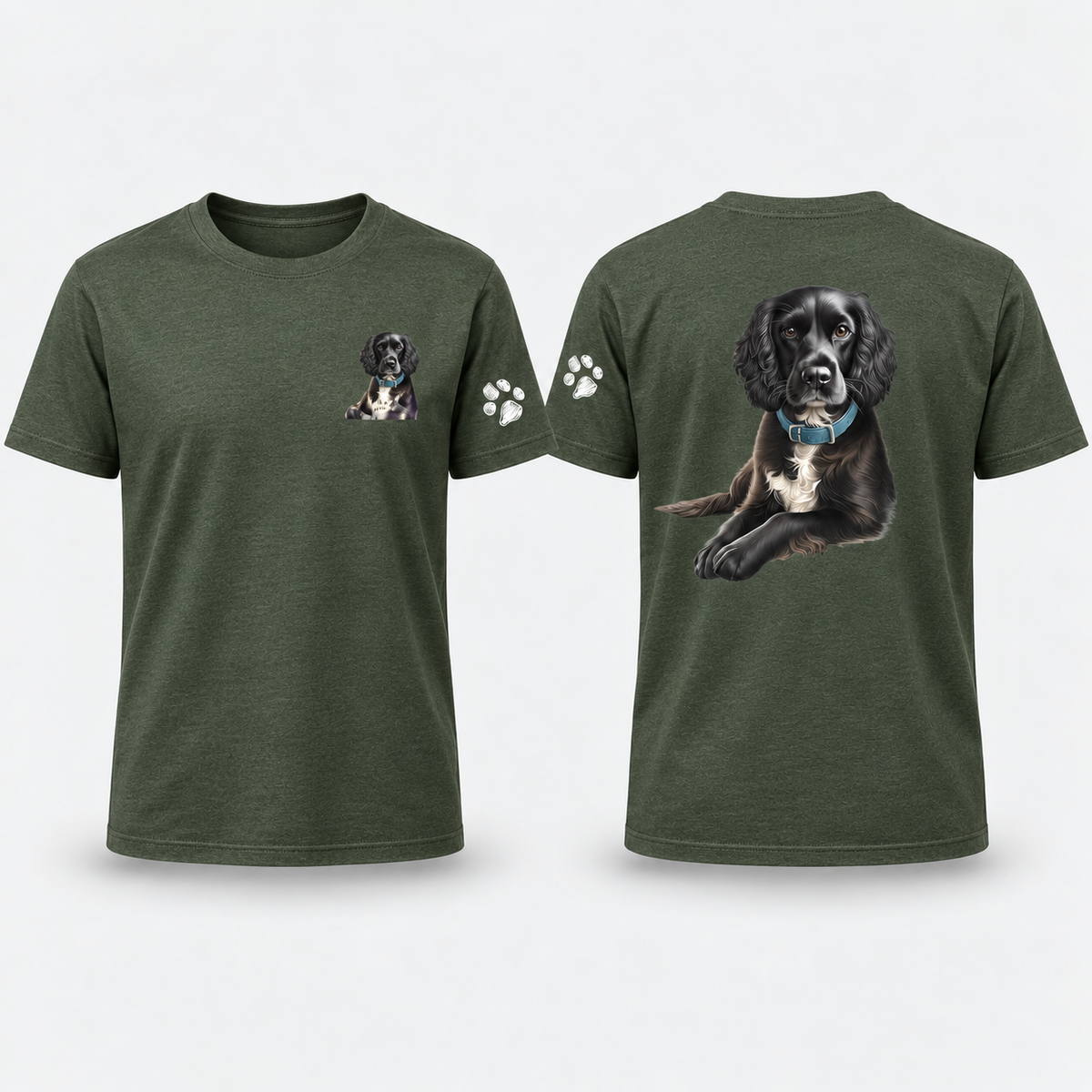 PET PORTRAIT Tshirt A4 Image (Back) AND Lapel
