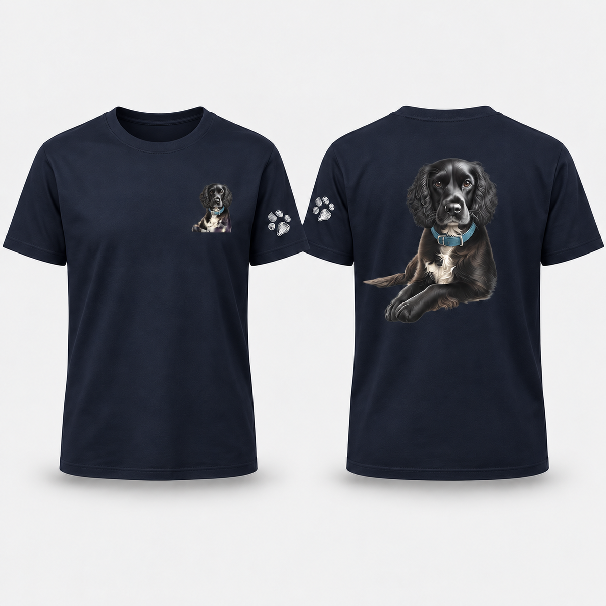 PET PORTRAIT Tshirt A4 Image (Back) AND Lapel
