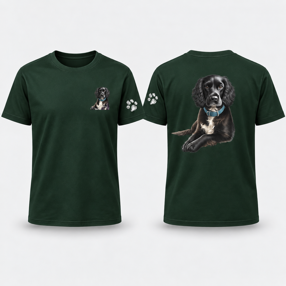 PET PORTRAIT Tshirt A4 Image (Back) AND Lapel