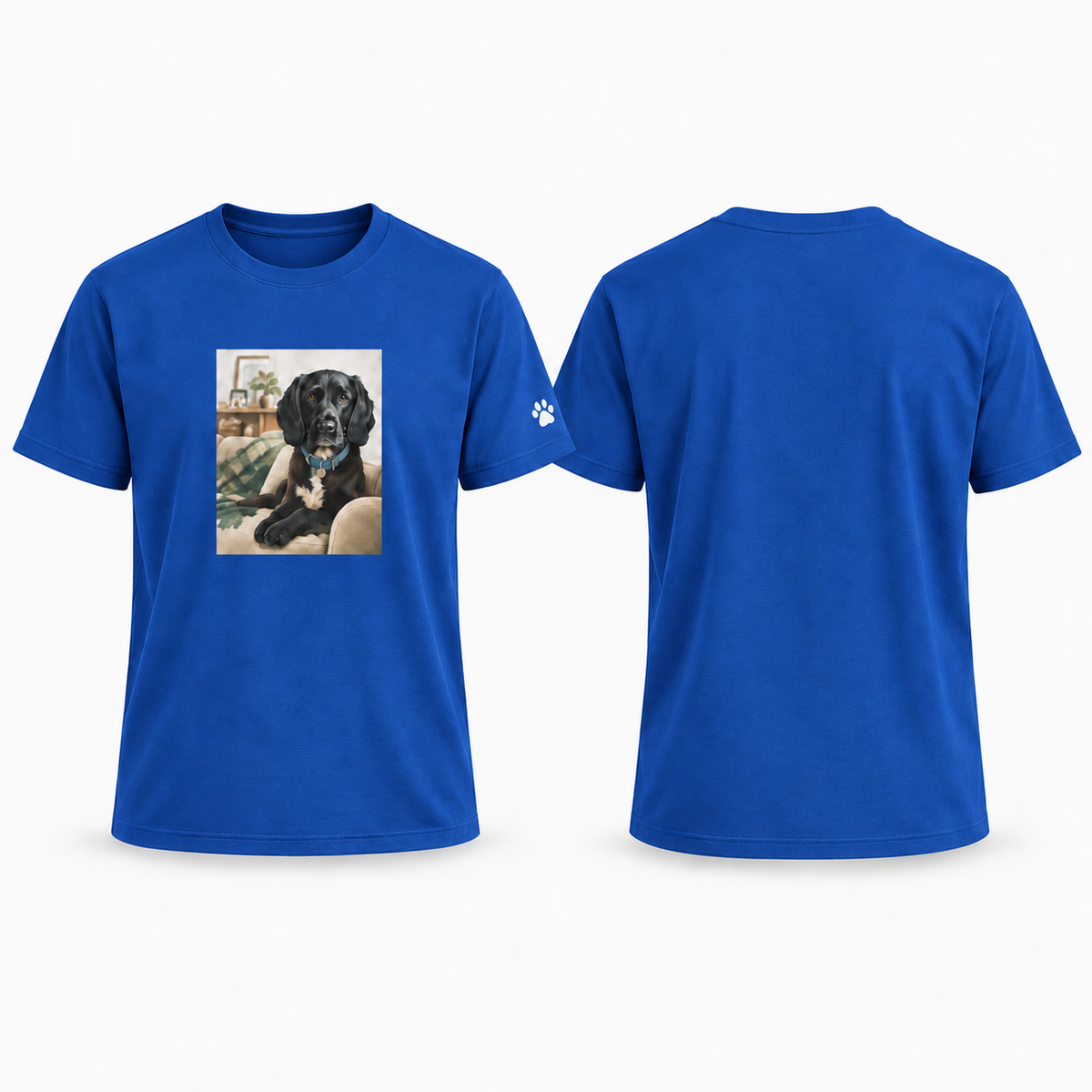 Custom-Made Pet Portrait T-Shirt — Back Portrait ONLY