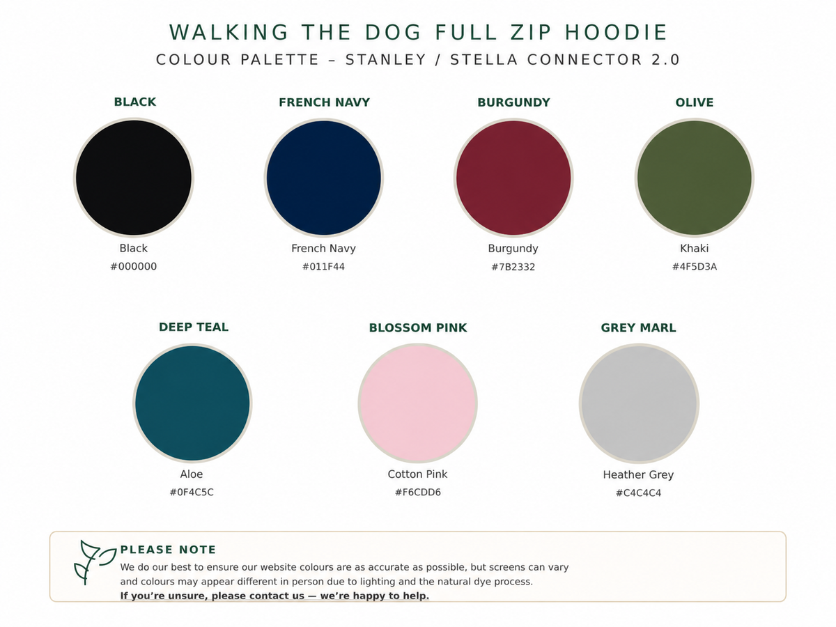 Custom-Made WALKING THE DOG Full-Zip Hoodie | A4 Front & Back + Paw Sleeve