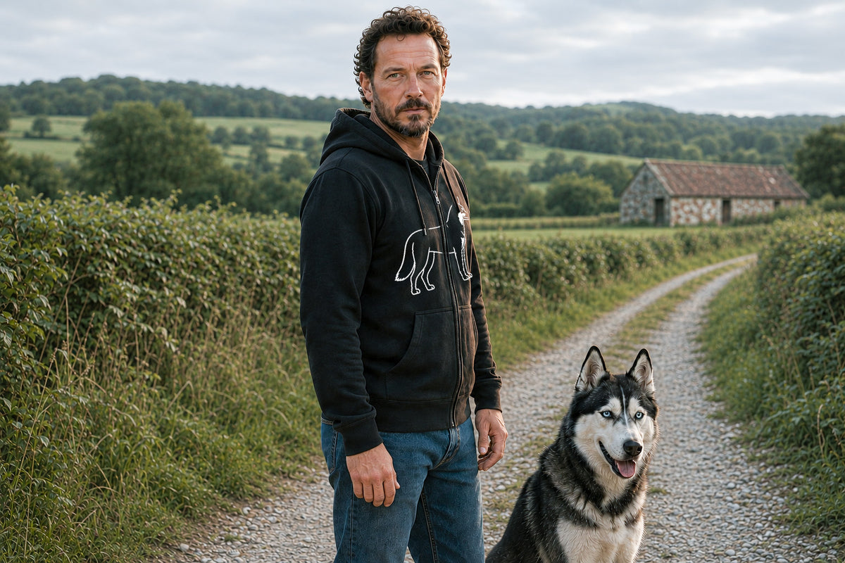 Custom-Made WALKING THE DOG Full-Zip Hoodie | A4 Front & Back + Paw Sleeve image 12