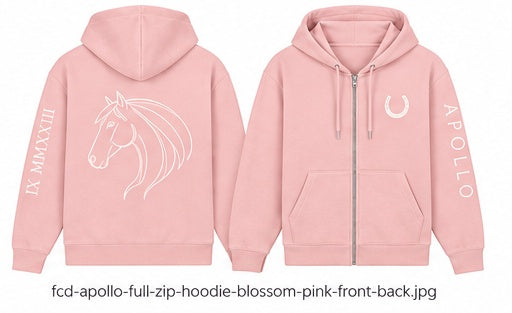 Custom-Made Equine Full-Zip Hoodie — Personalised Horse Outline